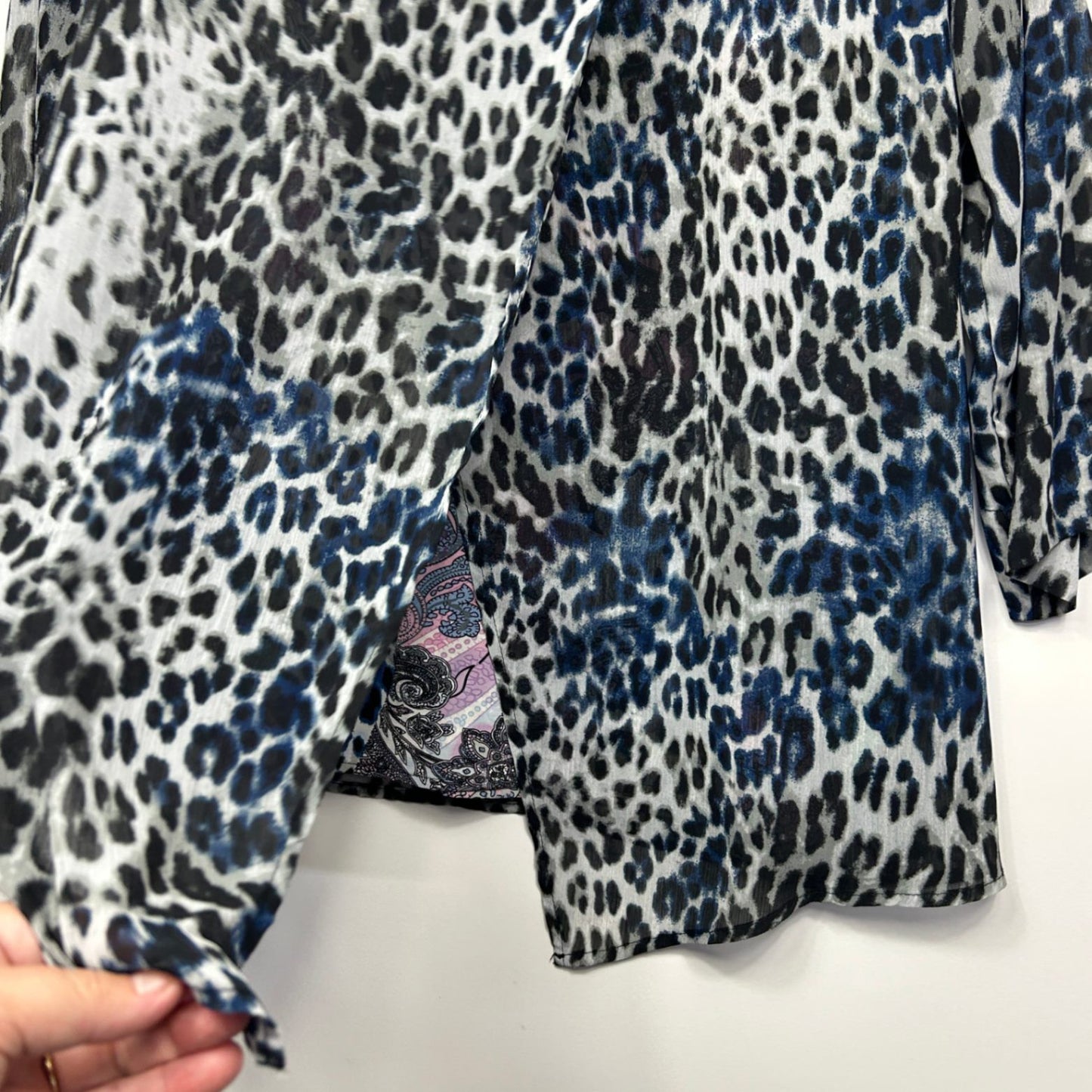 Liz Jordan Multicoloured Long Sleeve Top Blouse Size XL Animal Print