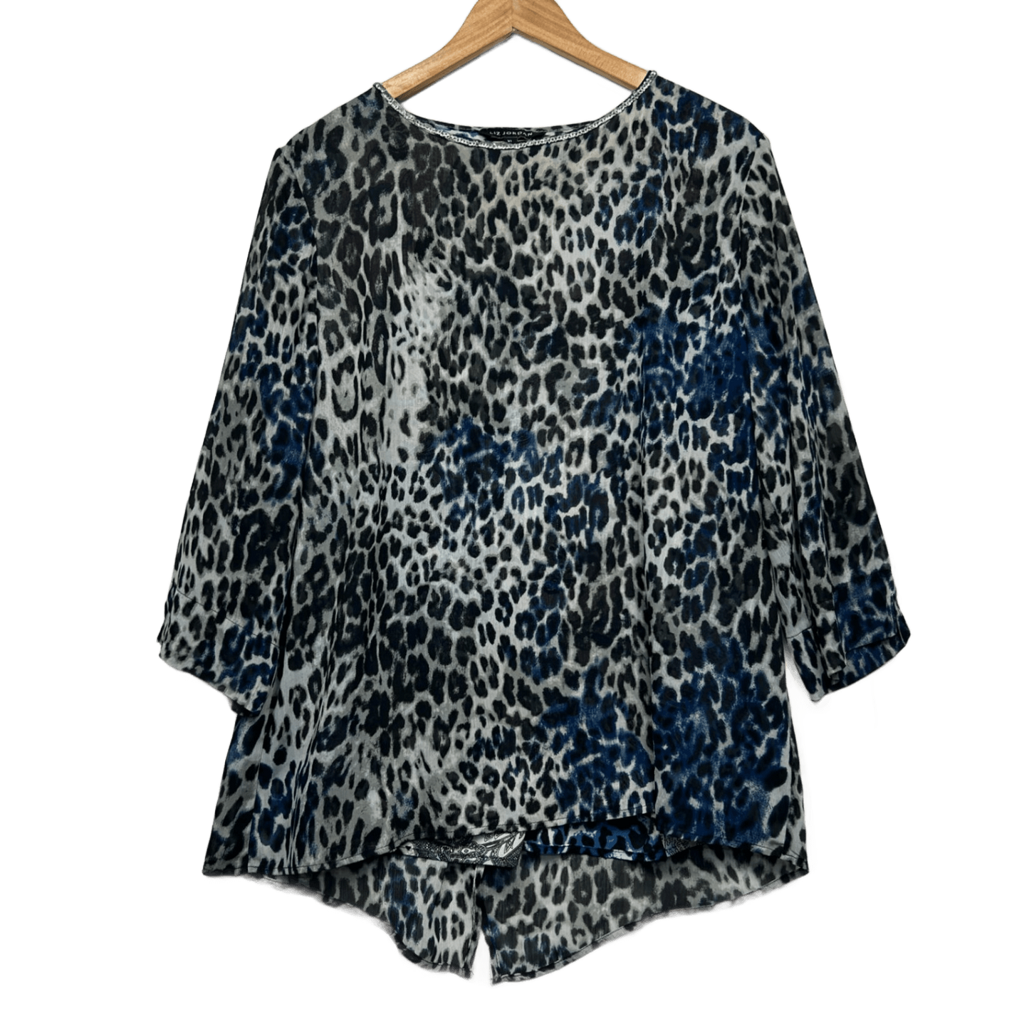 Liz Jordan Multicoloured Long Sleeve Top Blouse Size XL Animal Print
