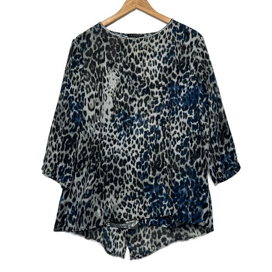 Liz Jordan Multicoloured Long Sleeve Top Blouse Size XL Animal Print