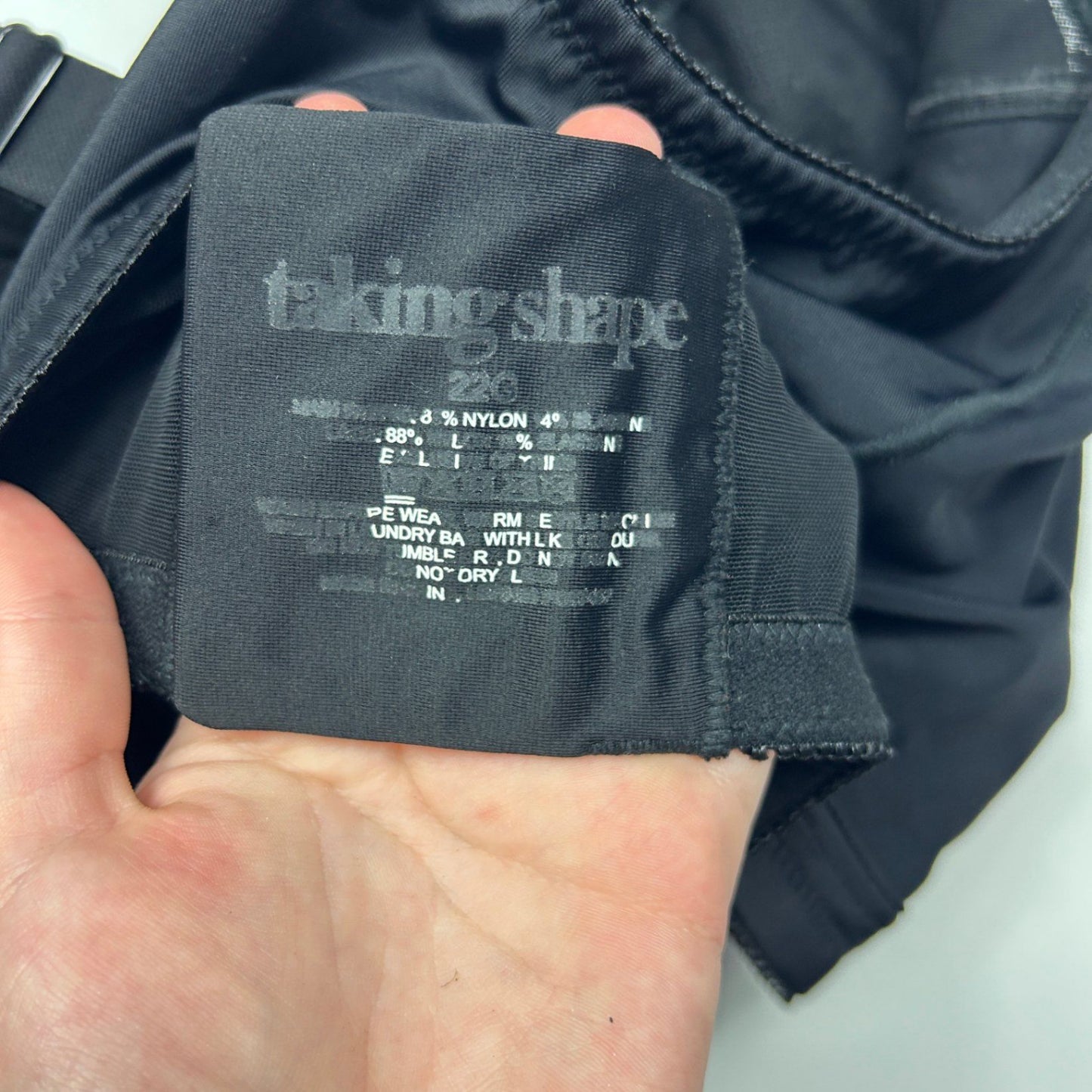Taking Shape Support Bra Size 26 G Black