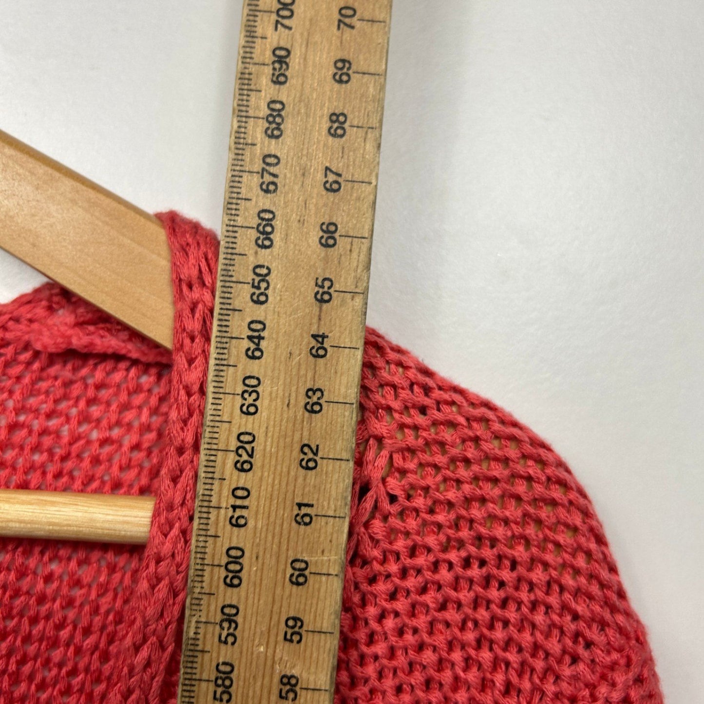 Suzanne Grae Coral Knit Cardigan Size L Short Sleeve