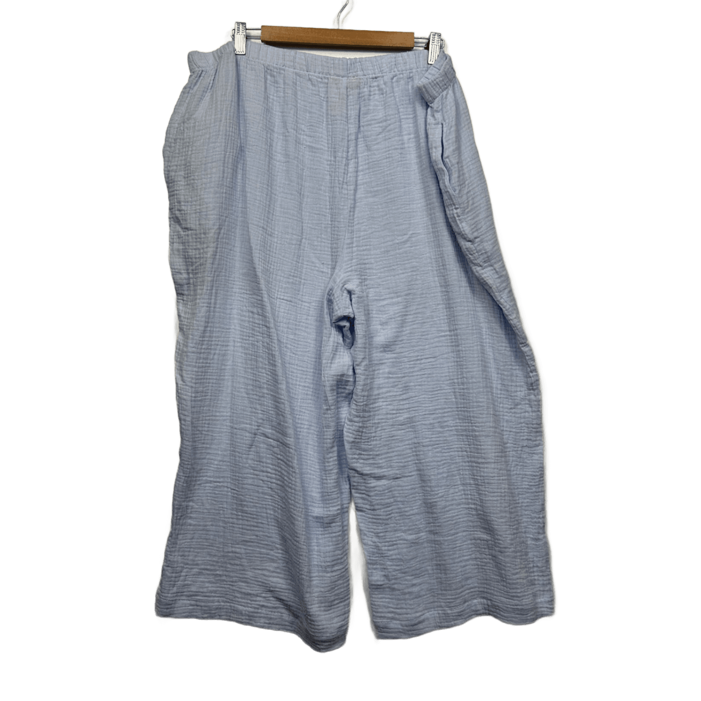 Millers Cropped Pants Elastic Waist Wide Leg Blue Size 22