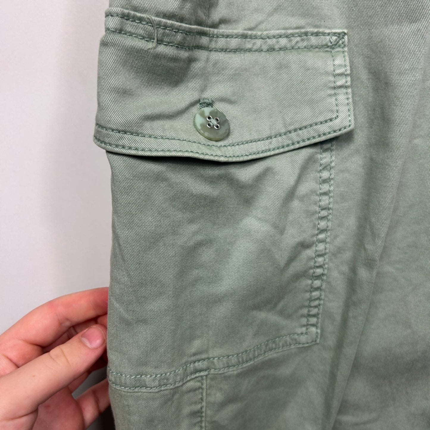 Target Woman Green Cargo Pants Cotton Casual Size 14