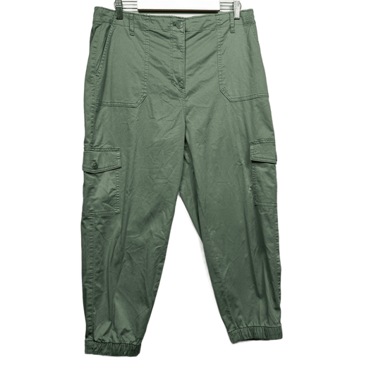 Target Woman Green Cargo Pants Cotton Casual Size 14