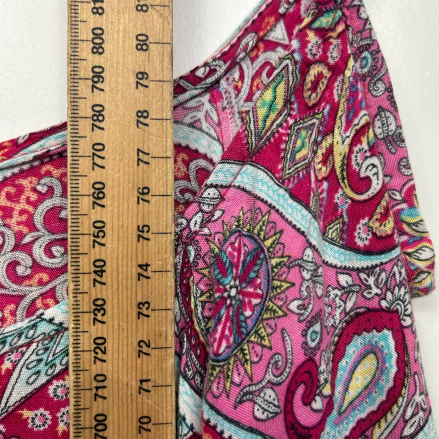 Boho Paisley Print Cold Shoulder Sleeve Rayon Tunic Top 14 16