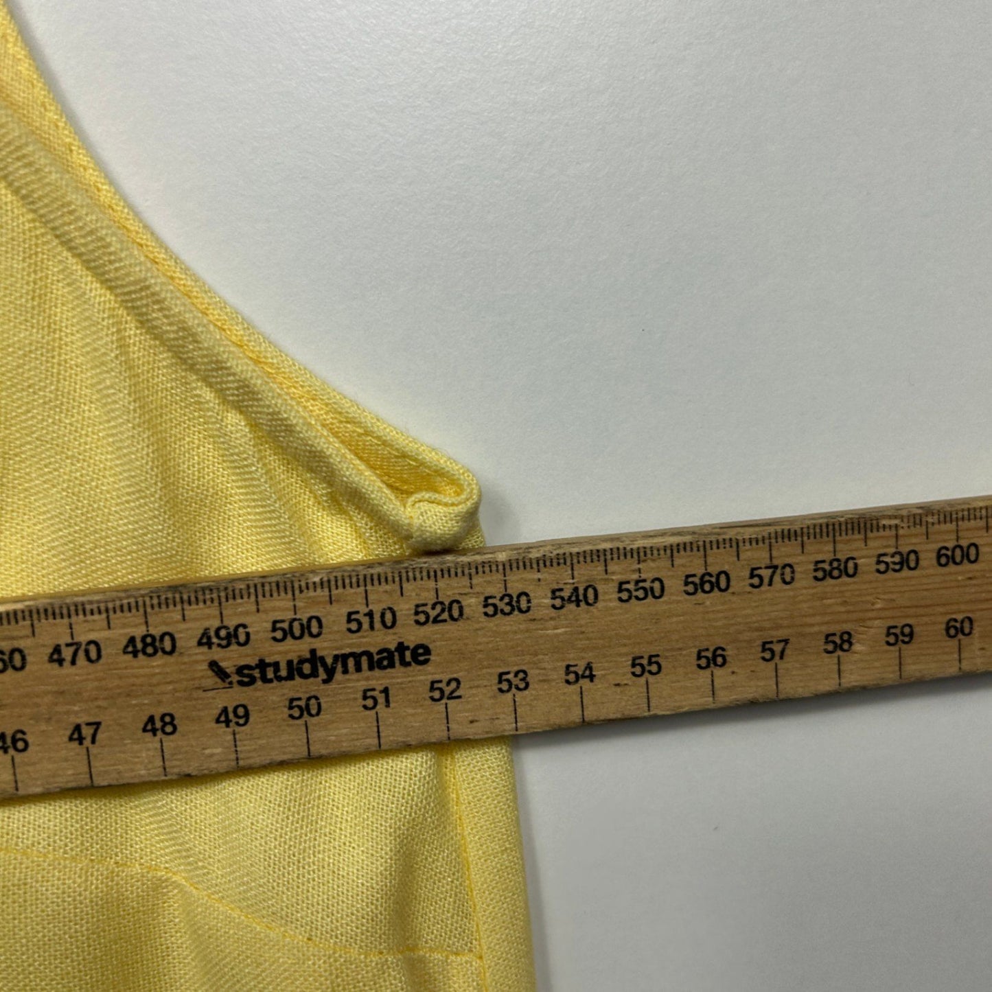 Noni B Yellow Linen Blend Sleeveless Maxi Dress Size 16