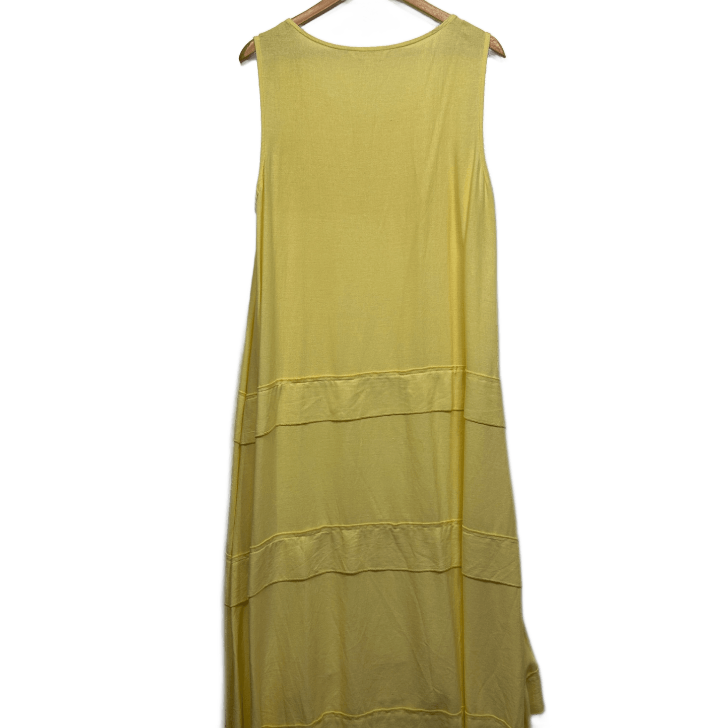 Noni B Yellow Linen Blend Sleeveless Maxi Dress Size 16