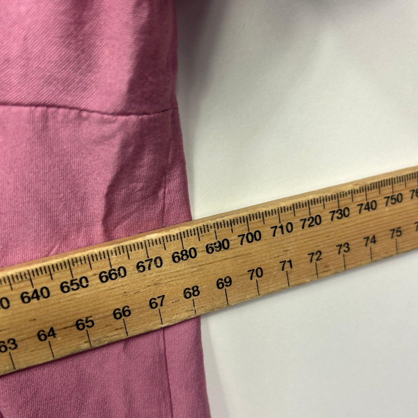New Rockmans Pink Cotton Blend Button Up Long Sleeve Shirt Blouse Size 16