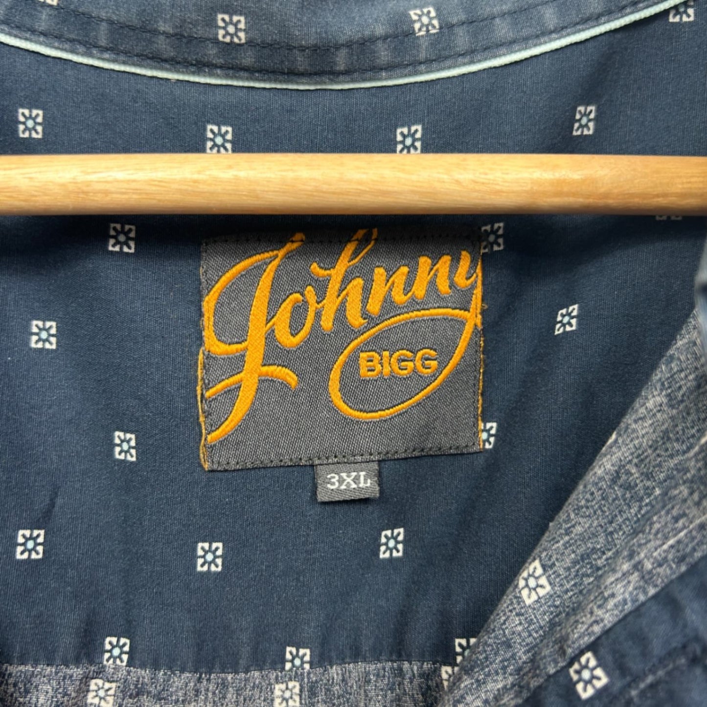 Johnny Bigg Long Sleeve Shirt Size 3XL Blue Cotton Blend