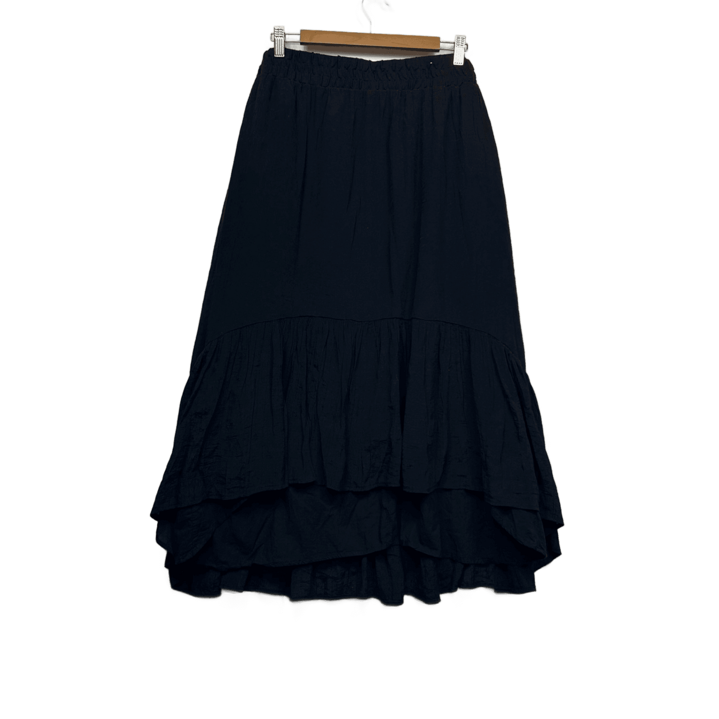 Millers Black Viscose Blend Elastic Waist Boho Maxi Skirt Size 18 2XL