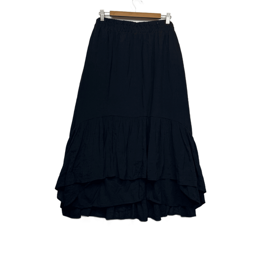 Millers Black Viscose Blend Elastic Waist Boho Maxi Skirt Size 18 2XL