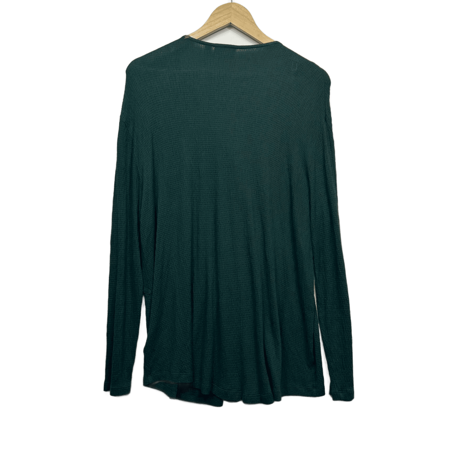 Sussan Peak Top Size 16 XL Green Long Sleeve Button Up Viscose Blend