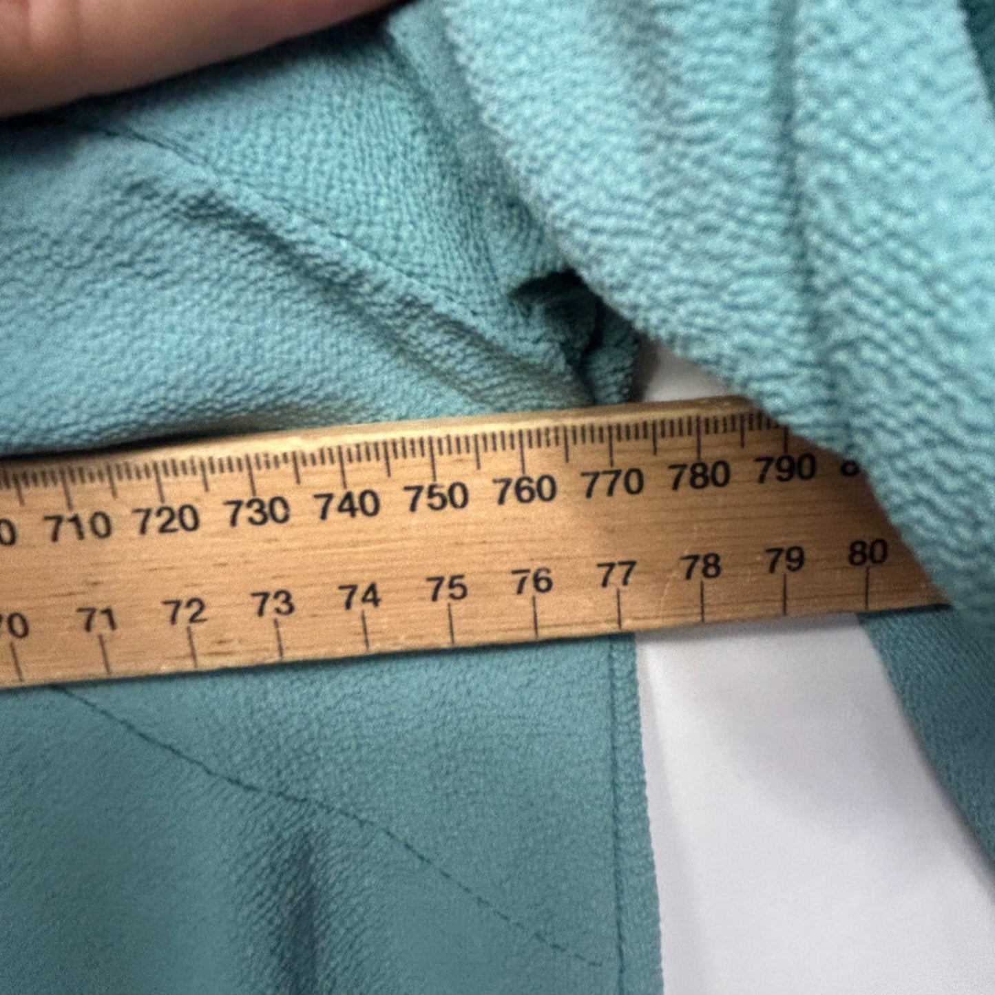 Beme Tunic Top Size 28 Green Long Roll Tab Sleeve