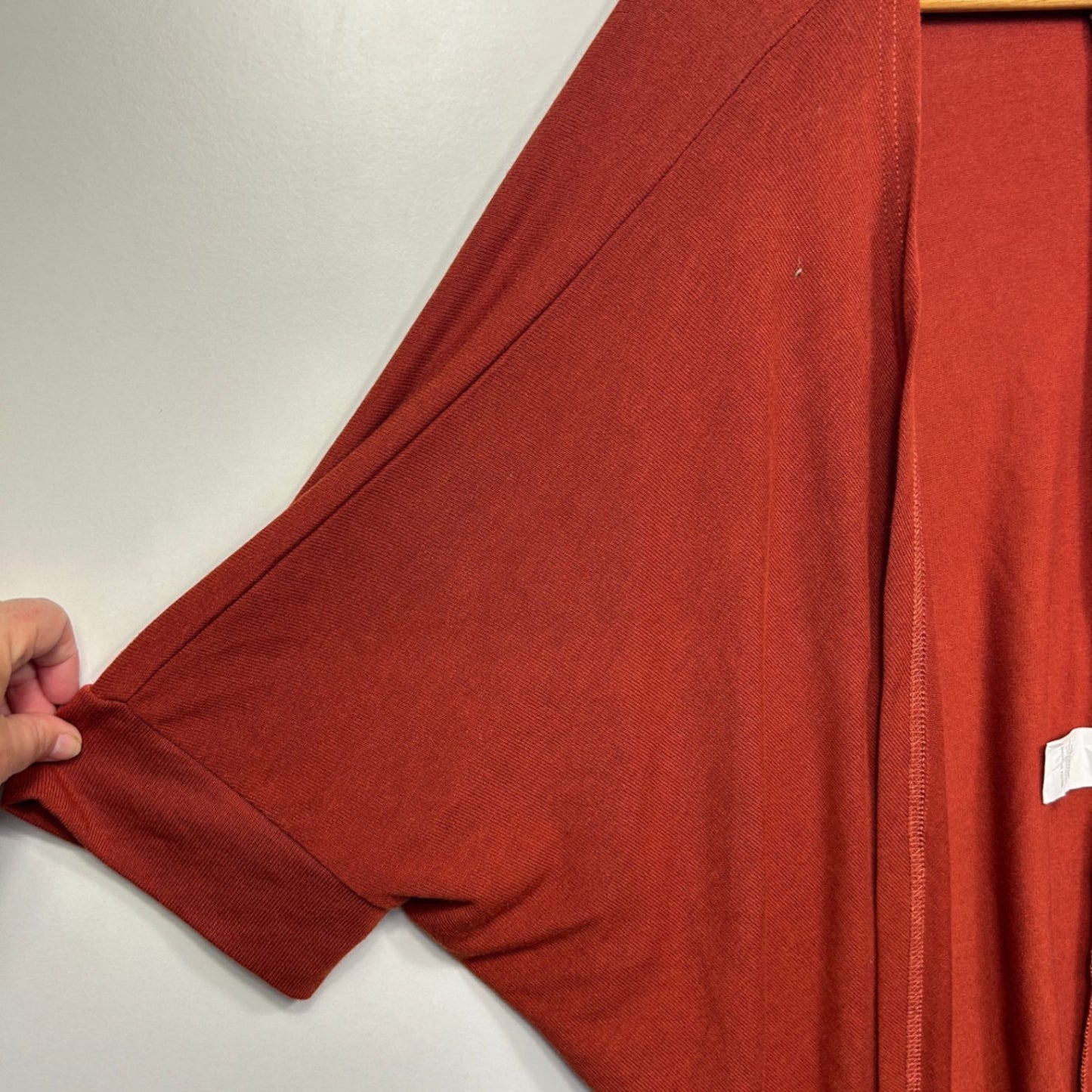 FREEZ Shrug Cover Up Size 22 Rust 3/4 Sleeve Cotton Blend