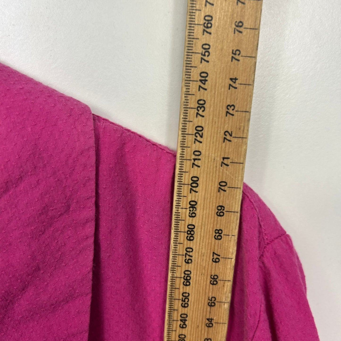 Autograph Pink Cotton Short Sleeve Button Up Top Blouse Size 24