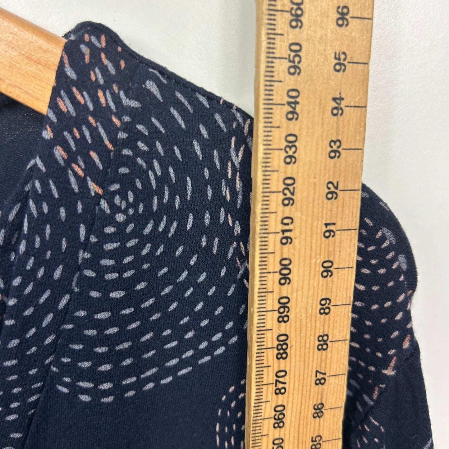 Taking Shape Navy Tunic Dress Size Long 16 Small Plus Sleeve Shawl Neck Viscose