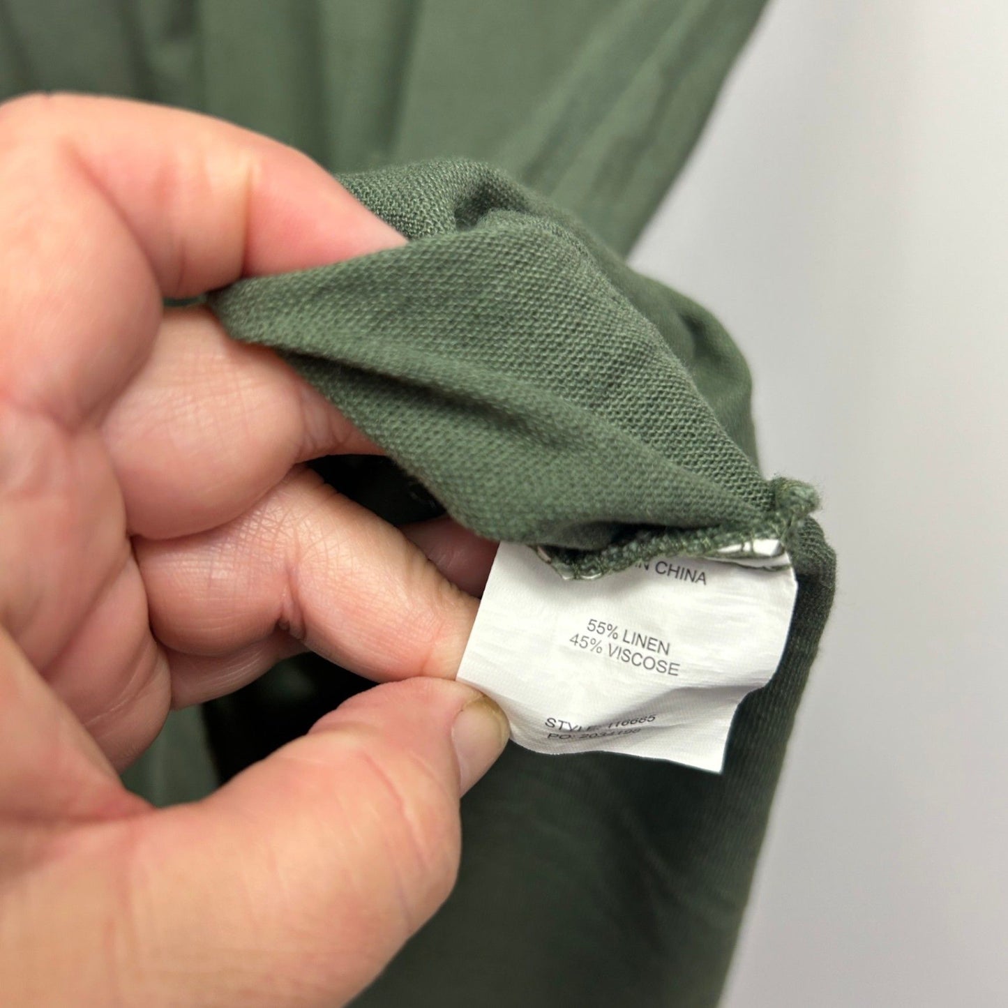 Rivers Linen Blend Green Short Sleeve Shift Dress Size 16
