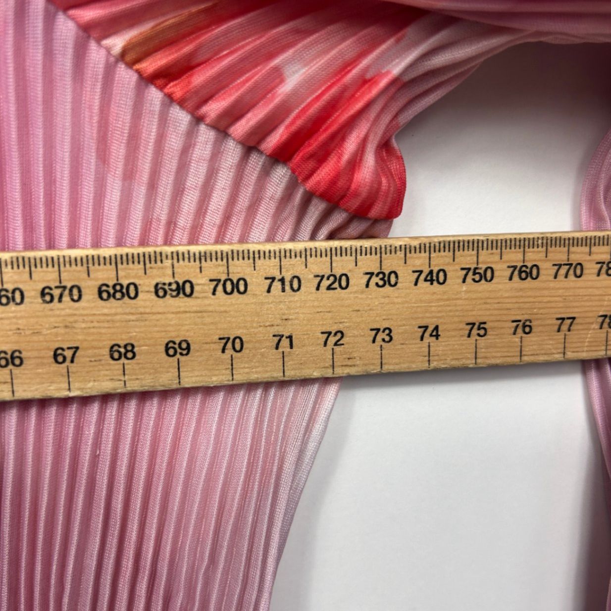 Shein Top Blouse Size 14 16  XL Pink Long Sleeve Floral Pleated Button Up