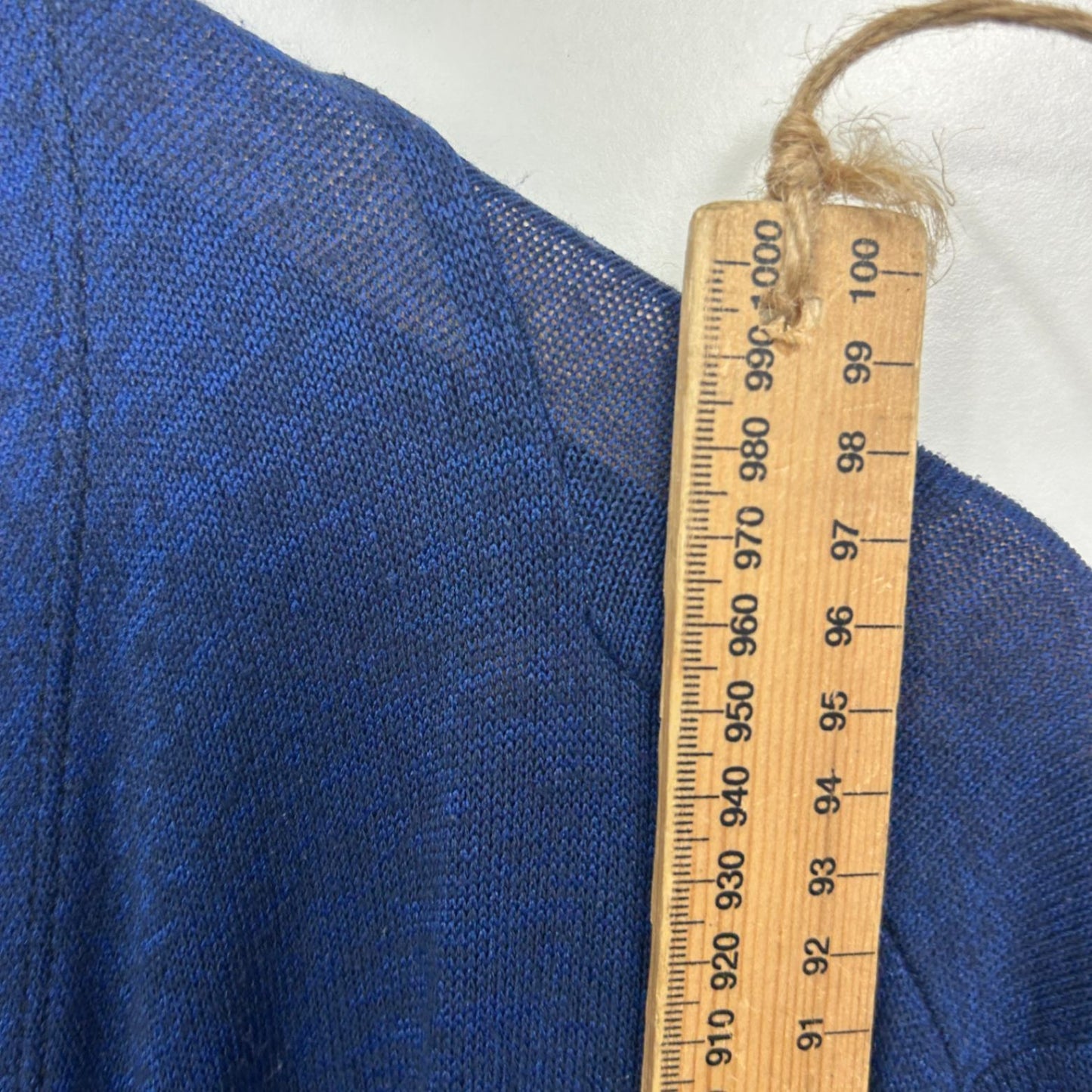 Belle Curve Blue Viscose Open Waterfall Knit Cardigan Top Size 24