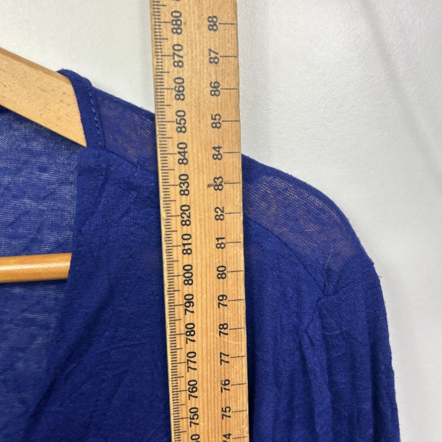 Taking Shape Tunic Top Size 14 Plus XS Purple Blue Pockets Ruched Sleeve
