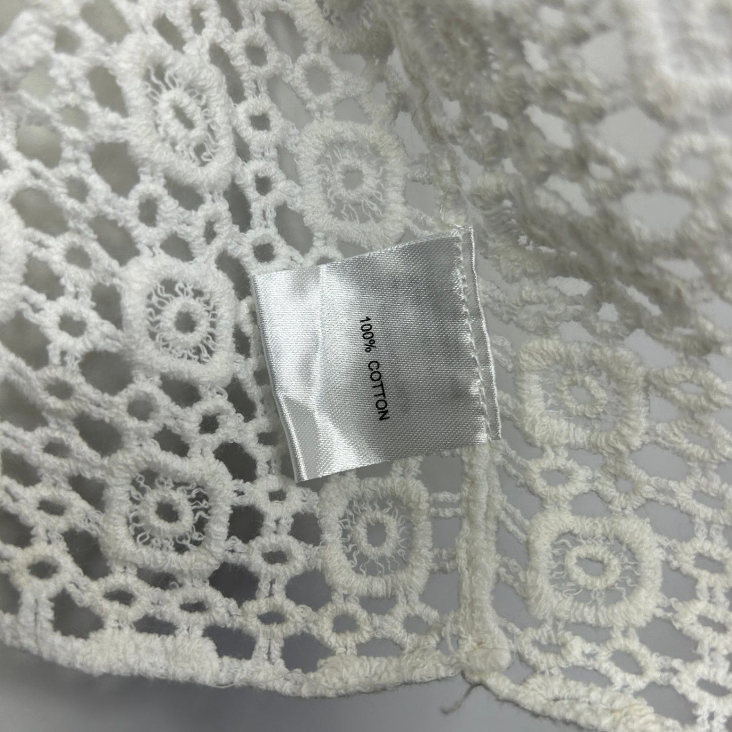 New Crossroads Knit Cover Up Crochet Top Size 20/22 White Boho