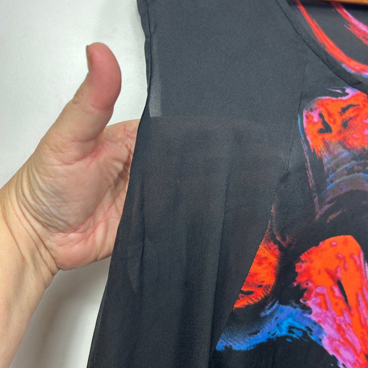 Taking Shape Top Layer Dress Size 20 Sheer Sleeveless Multicoloured