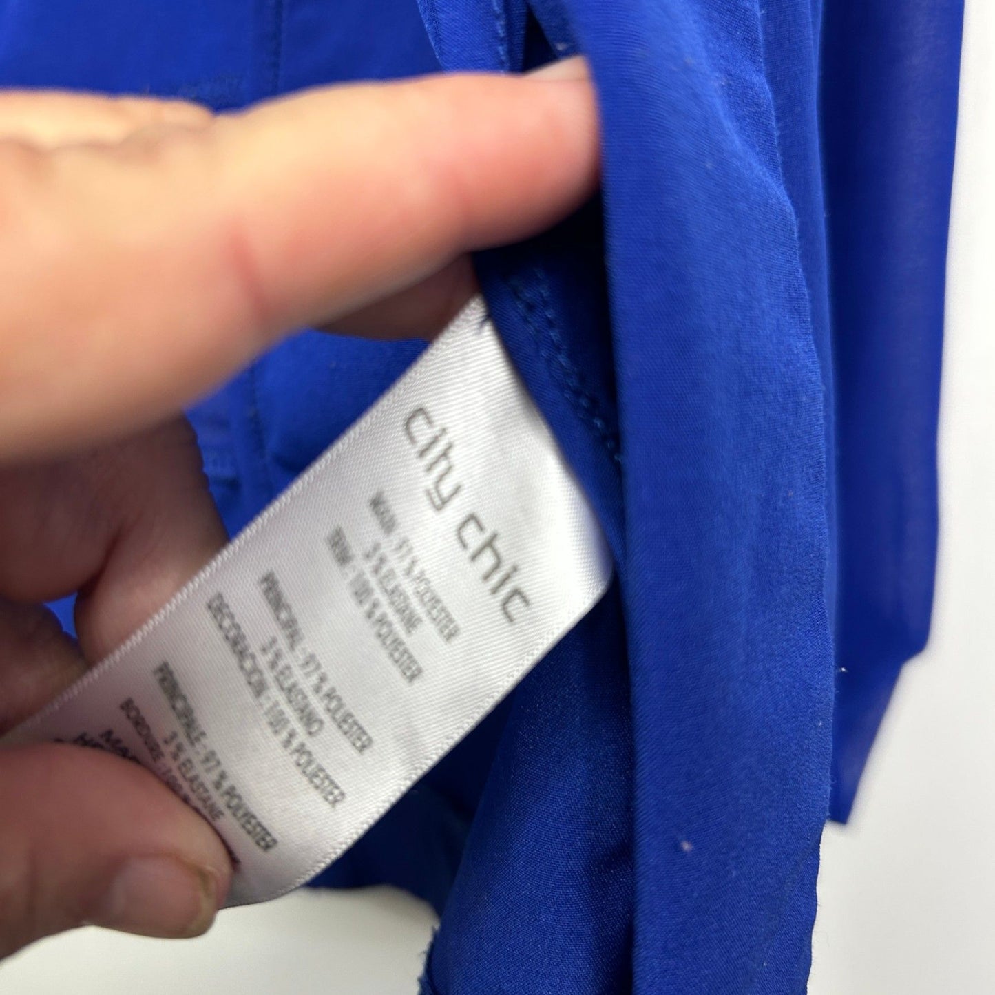 City Chic Blue Blazer Jacket Top Size 14 Plus XS