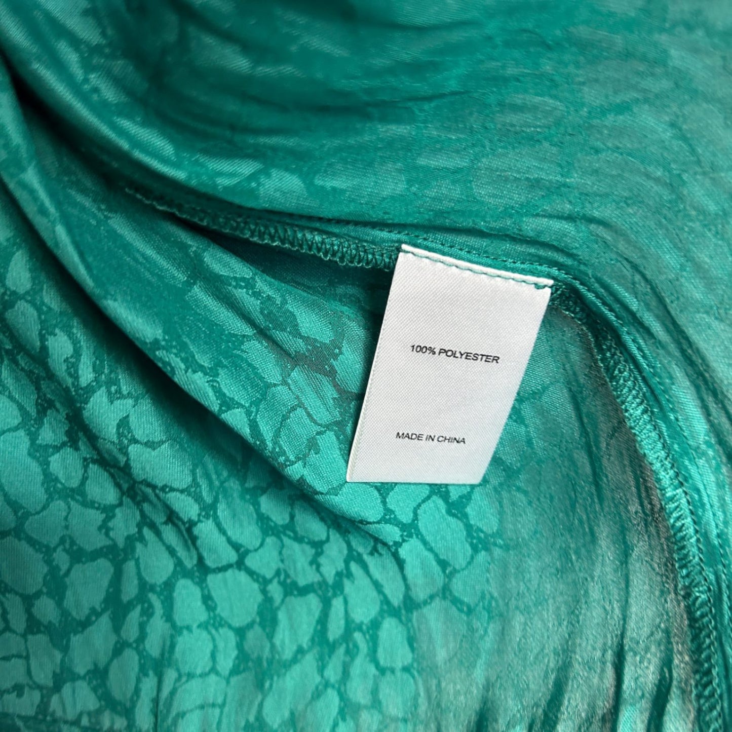 Virtuelle Green Long Sleeve V-Neck Tunic Top Blouse Size 16