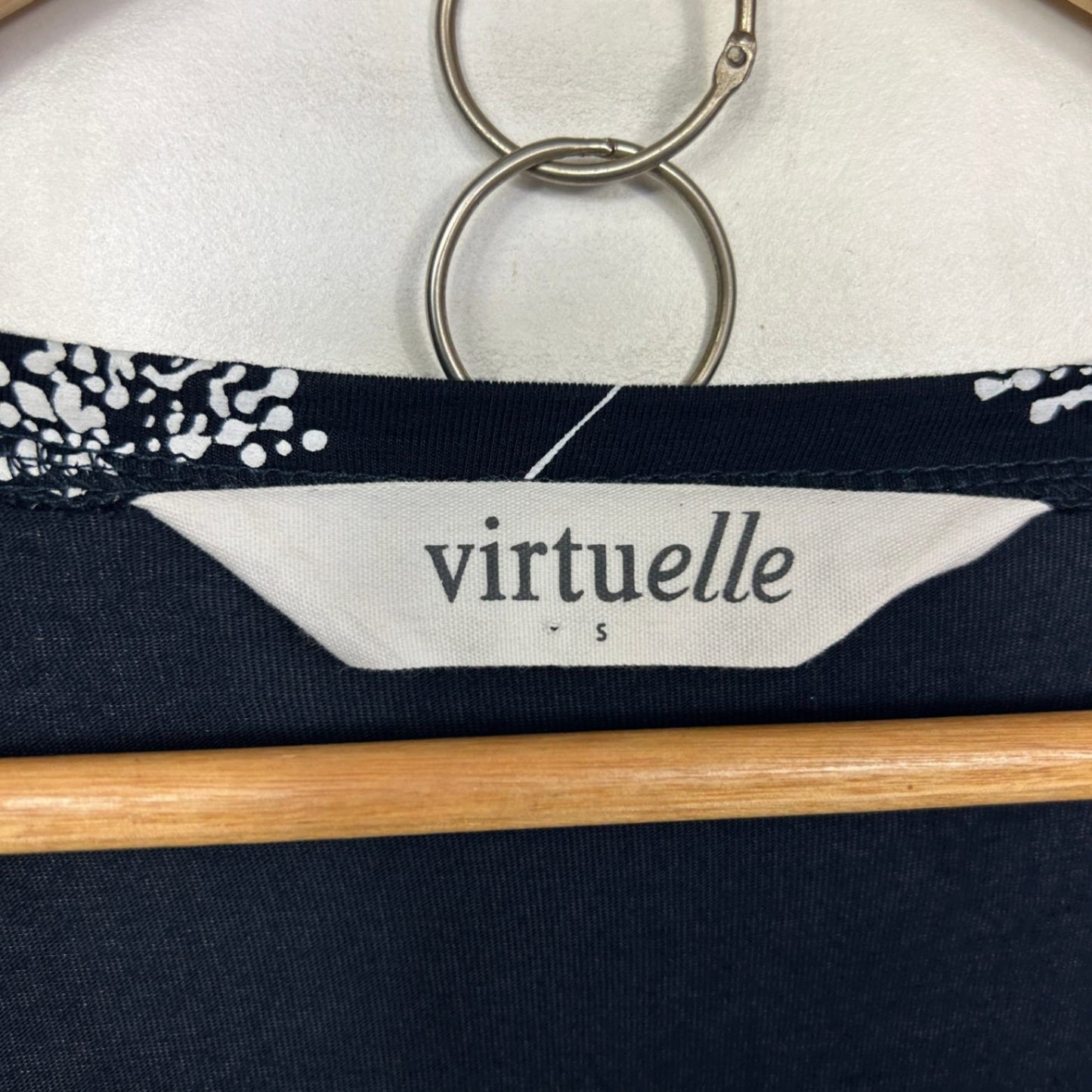 Virtuelle Navy Viscose Roll Tab Short Sleeve Dress Size 16 Plus