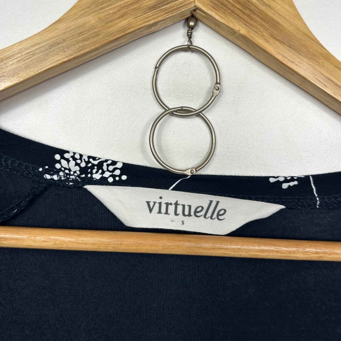 Virtuelle Navy Viscose Roll Tab Short Sleeve Dress Size 16 Plus