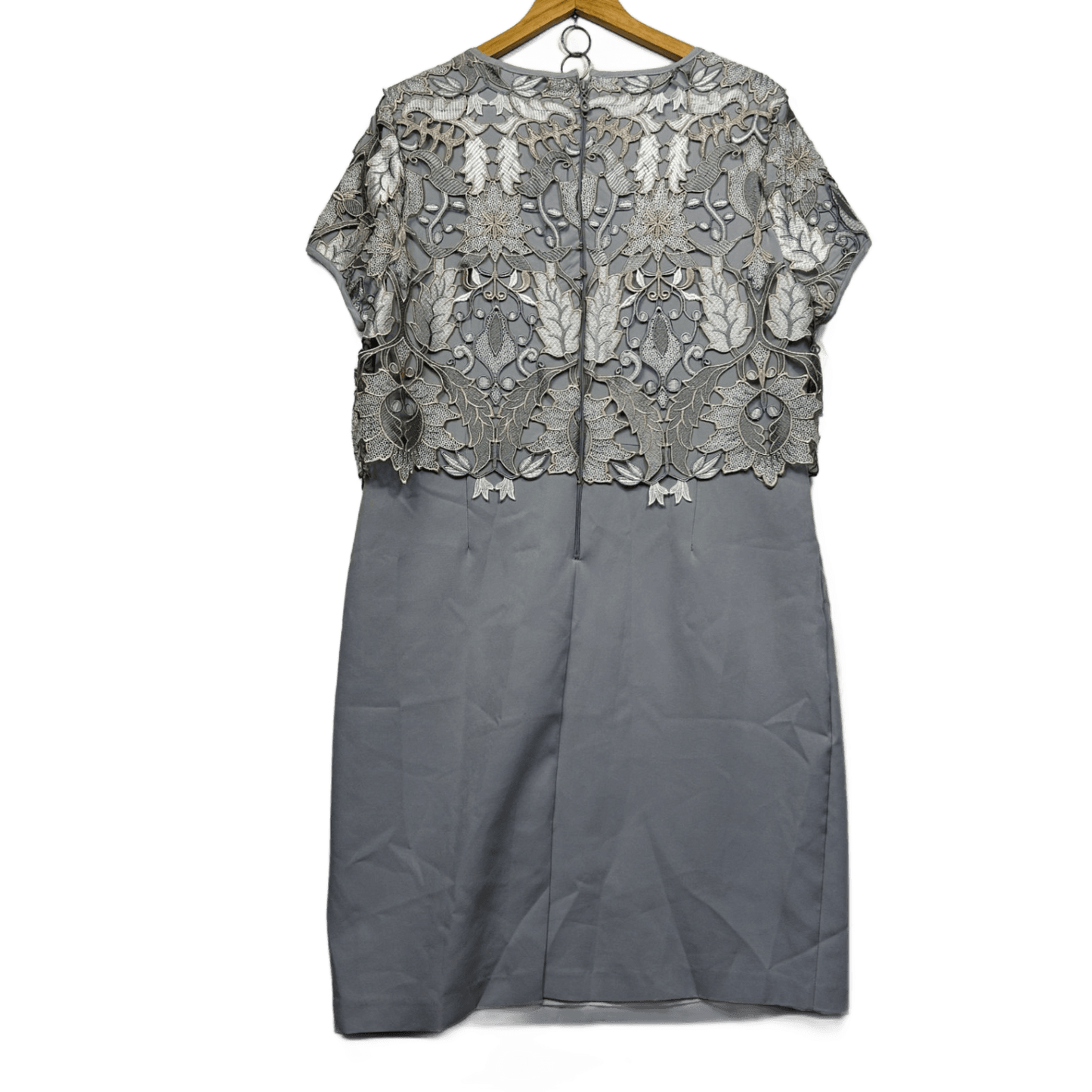 Liz Jordan Cocktail Dress Size 14 Embroidered Lace Overlay Mother of the Bride