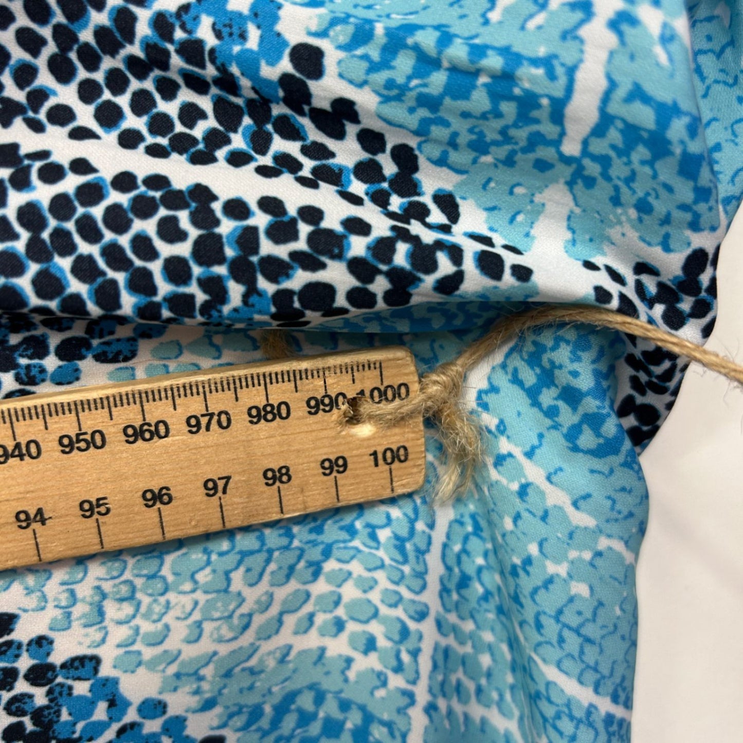 Wayne Cooper Blue Short Sleeve Long Kaftan Dress One Size