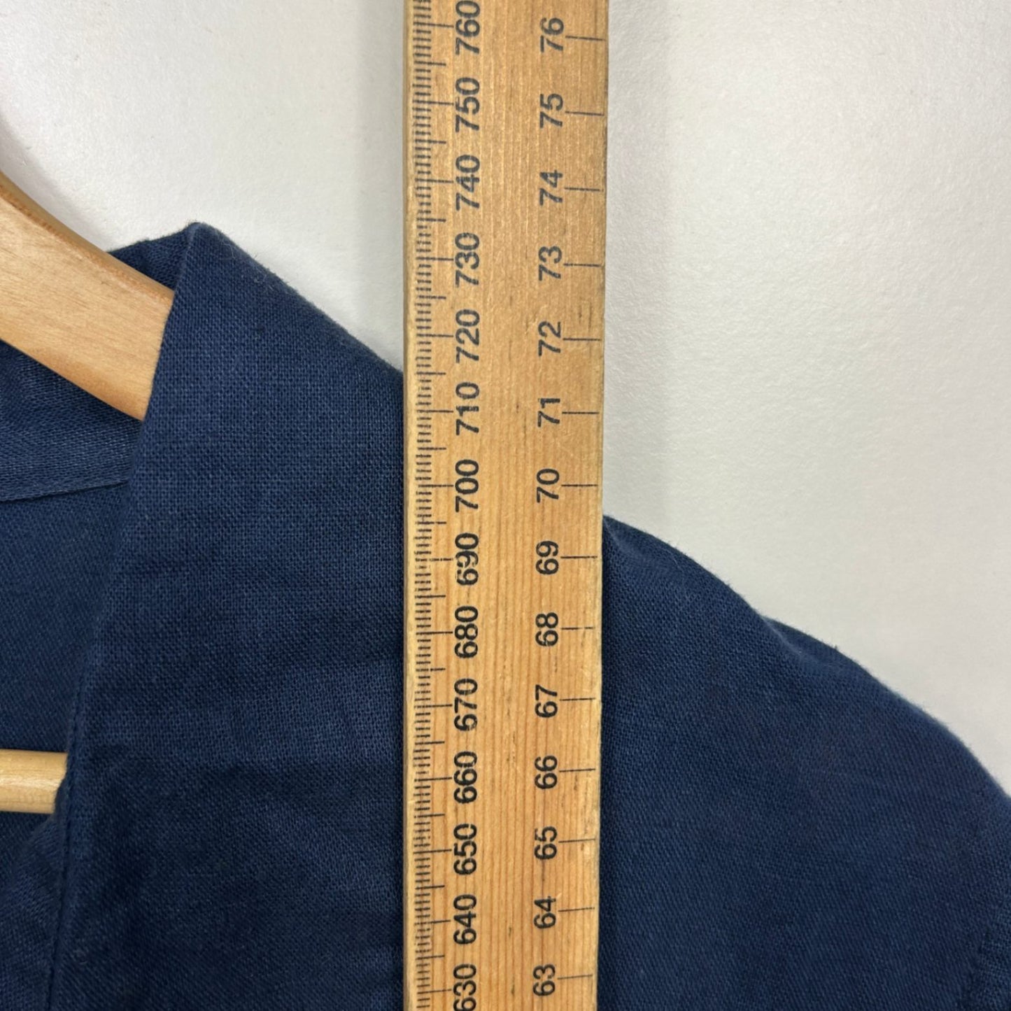 Target Navy Blue Linen Long Sleeve Collared Button-Up Top Shirt Size 20