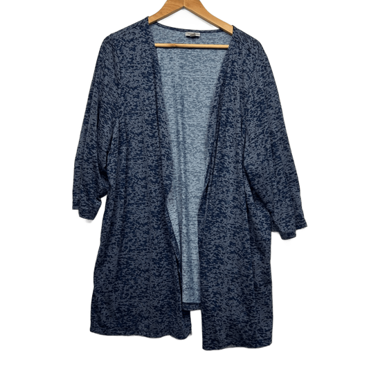 Avenue City Chic Blue Duster Jacket Cover Up Top Cardigan Size 26 28