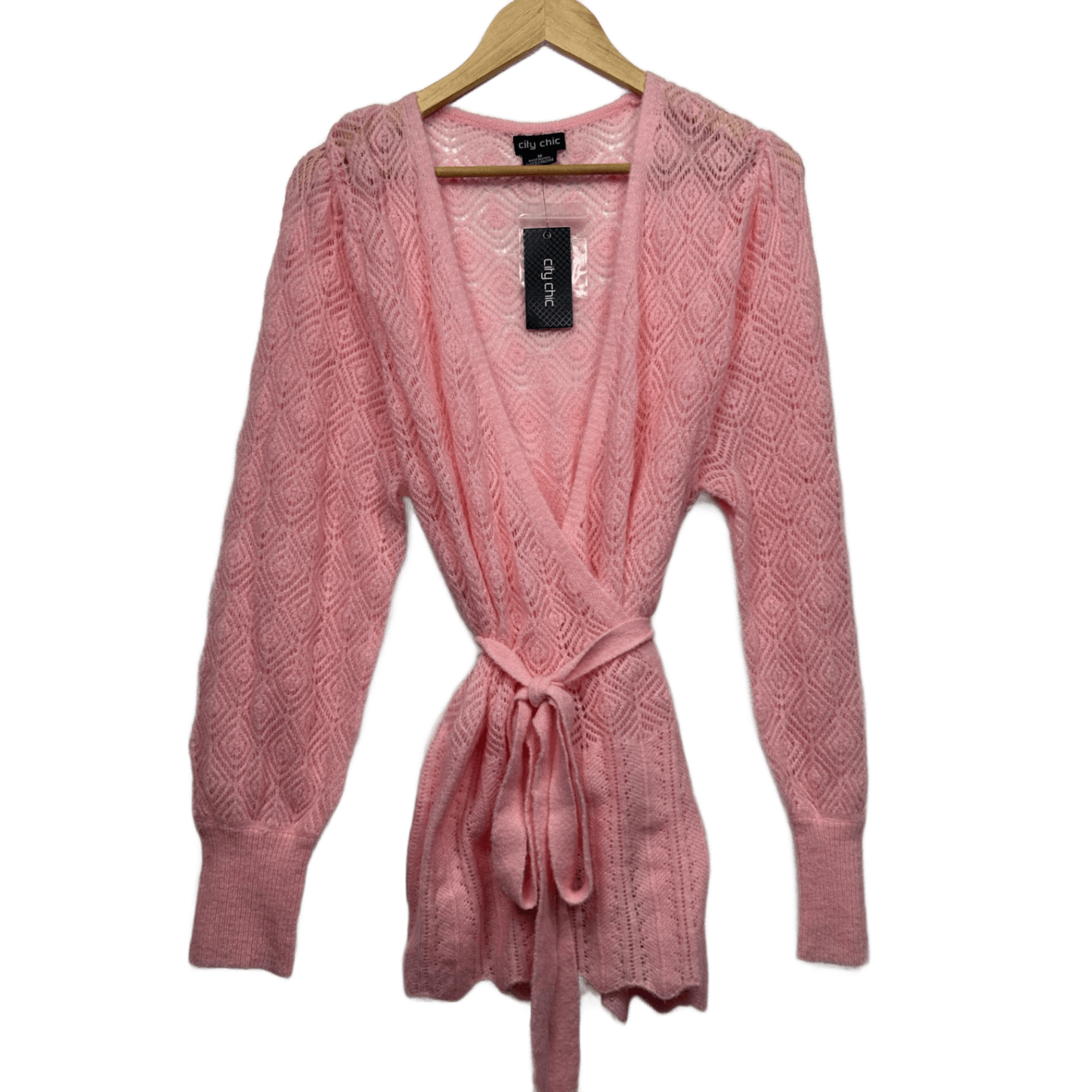 New City Chic Wrap Cardigan Top Long Sleeve Size 18 Medium Plus