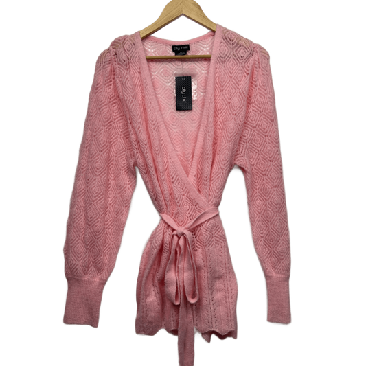 New City Chic Wrap Cardigan Top Long Sleeve Size 18 Medium Plus