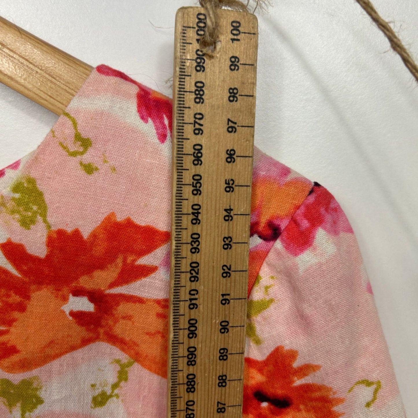 Suzanne Grae Linen Blend Dress Size 18 Multicoloured Floral Short Sleeve