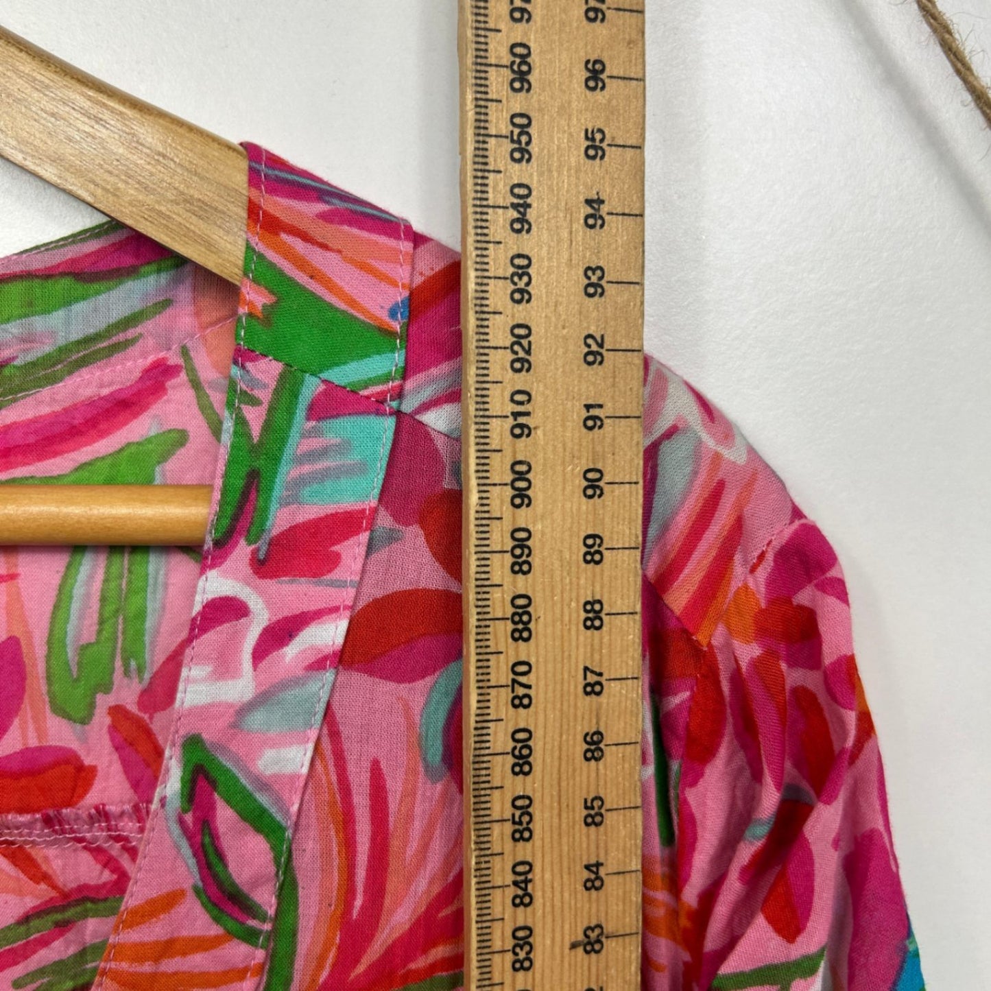 One Summer Pink Long Sleeve Floral Button Up Dress Midi Length Size 18