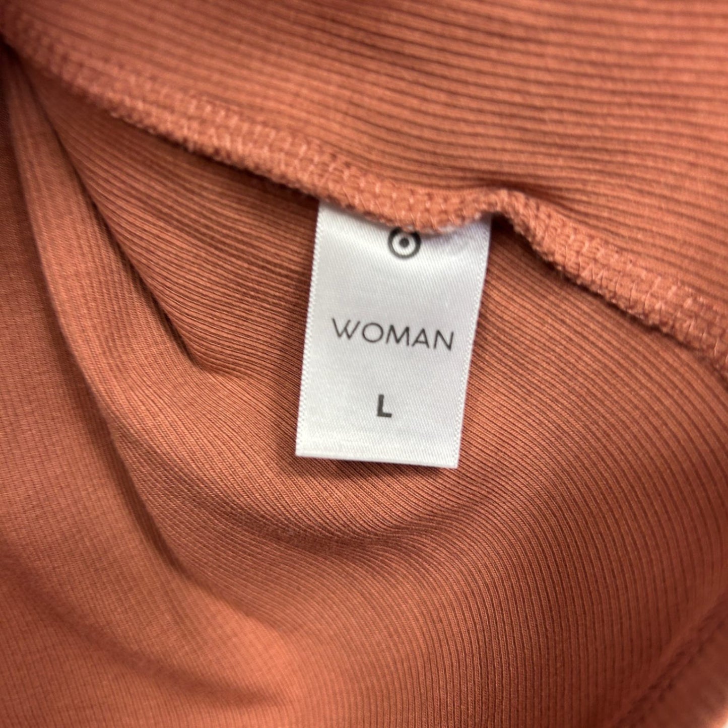 Target Rust Cotton Blend Long Sleeve V-Neck Casual Top 14