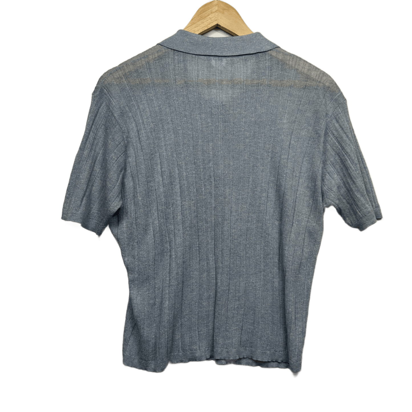 Mika Muse Metallic Collared Top Size 12 14 16 Blue