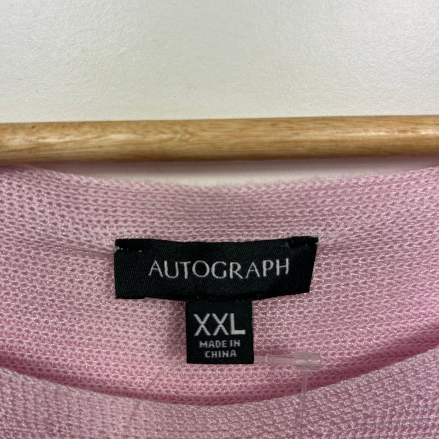 New Autograph Pink Knit Top Jumper Size XXL 22 24 Long Sleeve Viscose