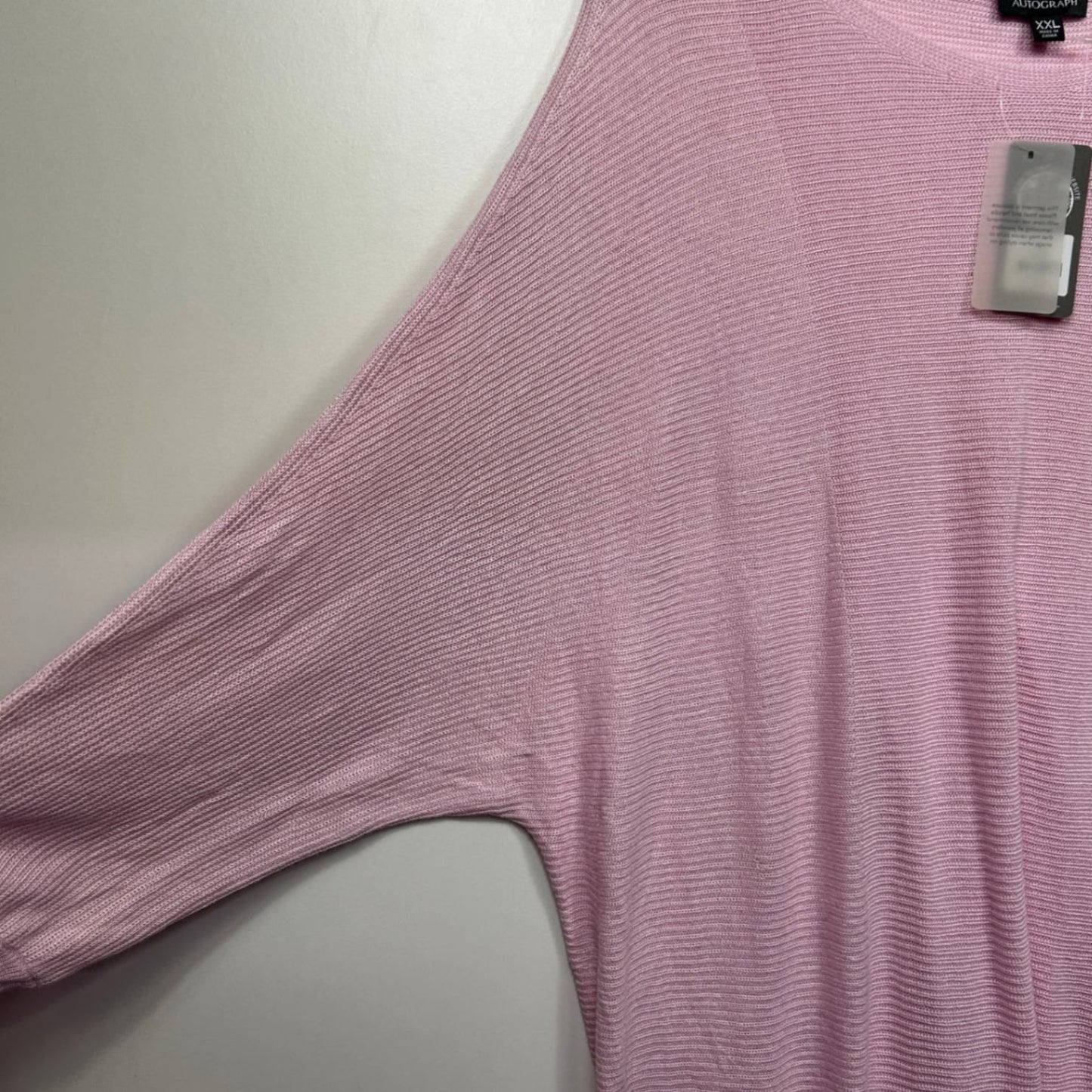 New Autograph Pink Knit Top Jumper Size XXL 22 24 Long Sleeve Viscose