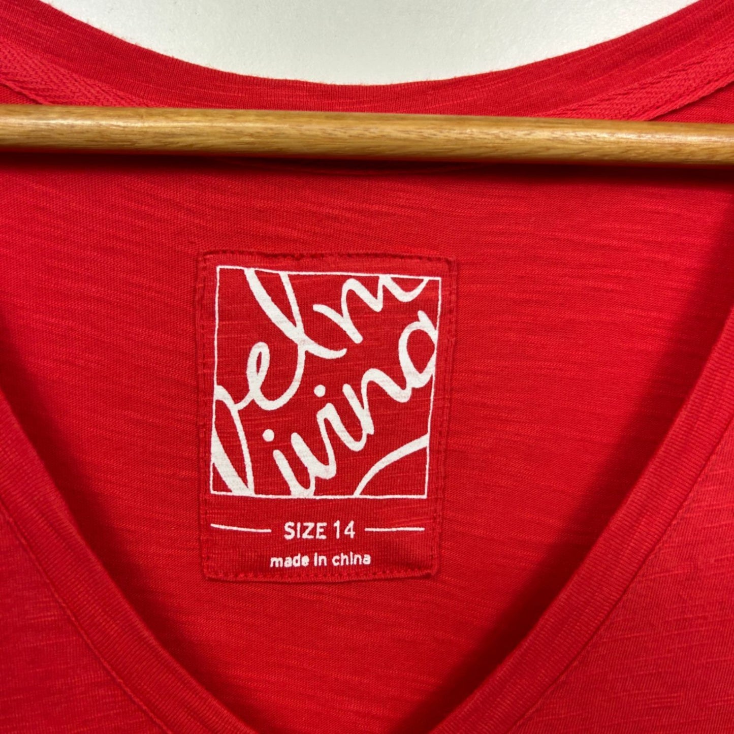 Elm Red Short Sleeve 100% Cotton Maxi Dress Size 14