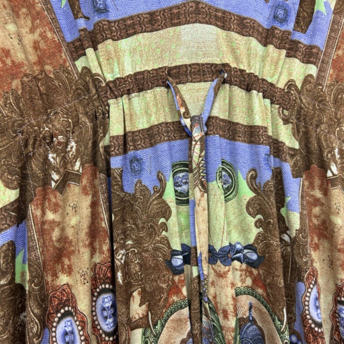 Charlie Brown Kaftan Dress Size 14 Multicoloured Long Length
