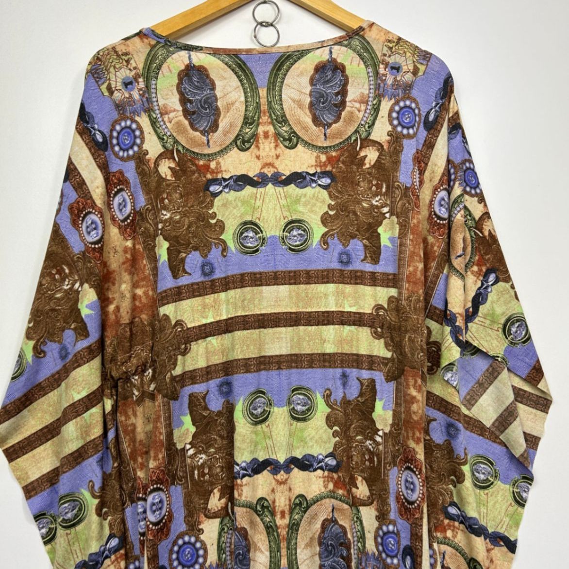 Charlie Brown Kaftan Dress Size 14 Multicoloured Long Length