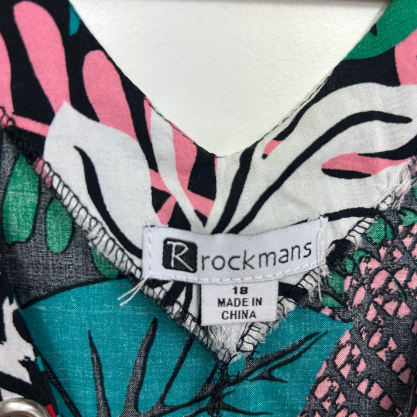 Rockmans Floral Top Size 18 Multicoloured Bell Sleeve Viscose