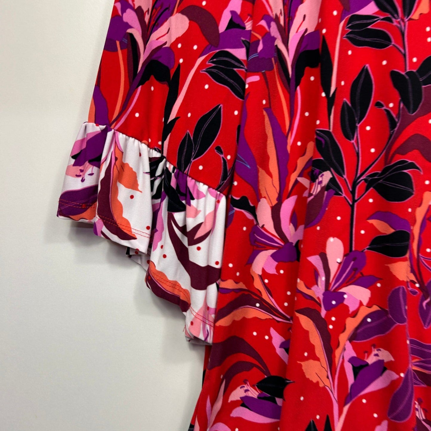 Rockmans Floral Top Bell Sleeve Size XL 16 Multicoloured
