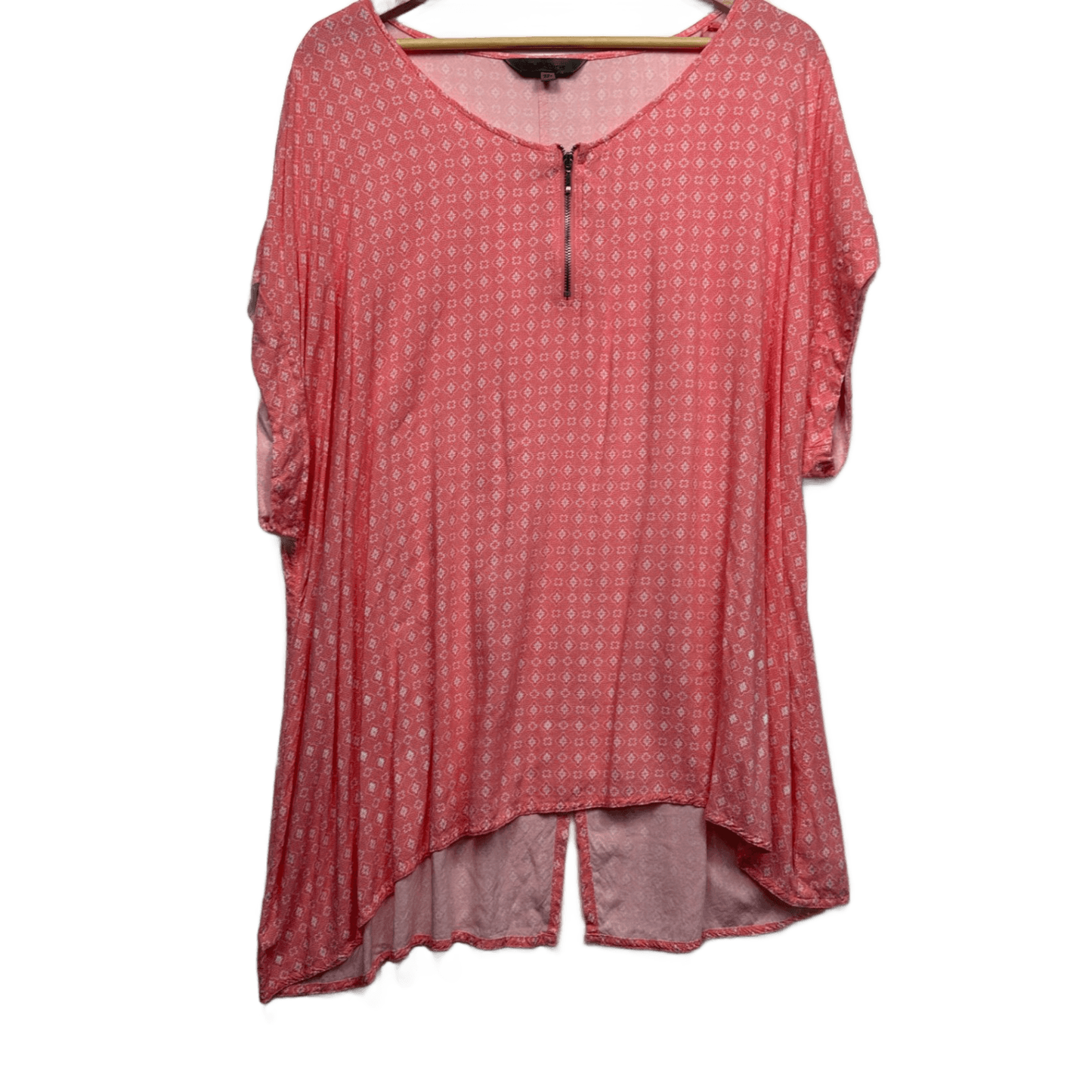 Belle Curve Pink Top Size 22 Short Sleeve Viscose