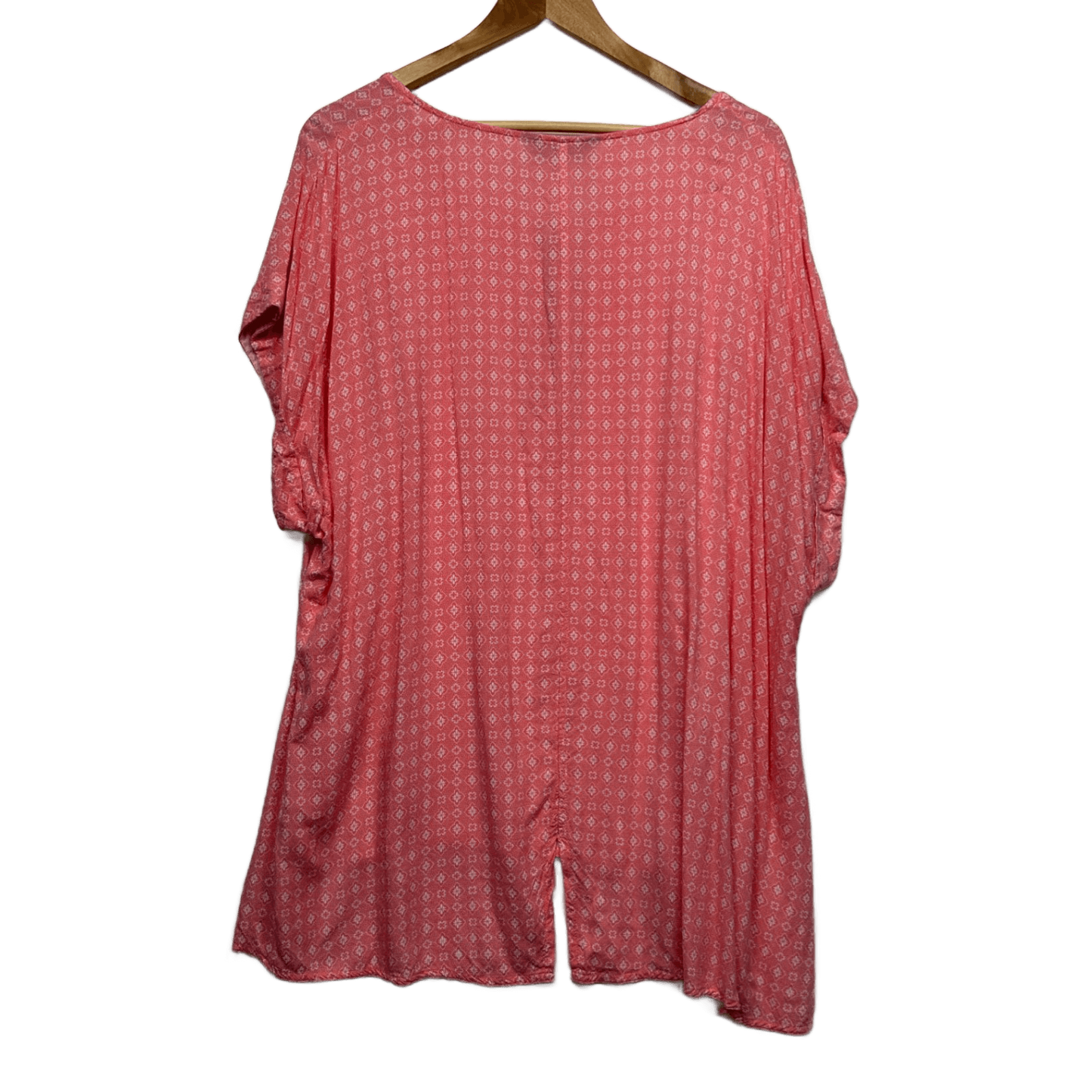 Belle Curve Pink Top Size 22 Short Sleeve Viscose