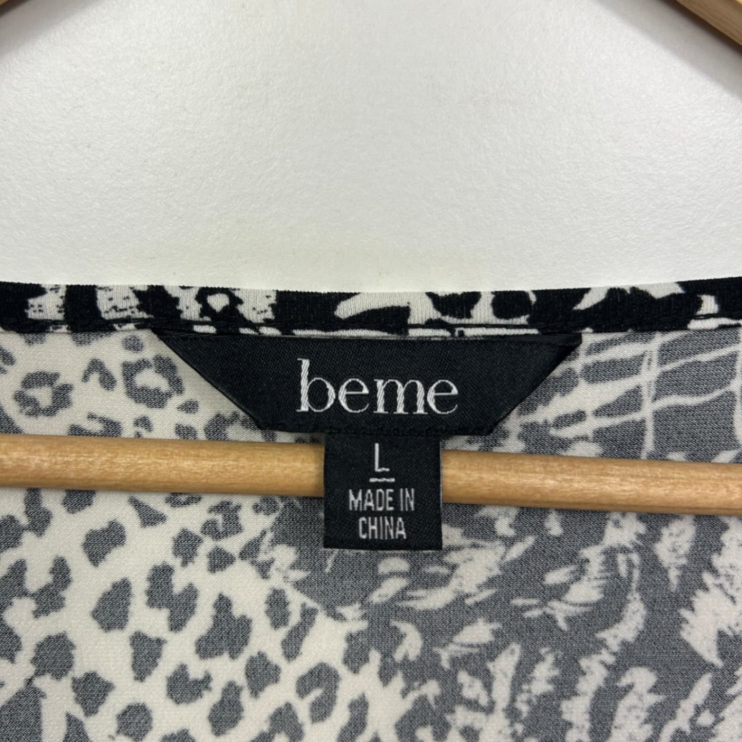 Beme Tunic Top Size 20 Black White Long Sleeve